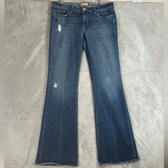 PAIGE Denim - Paige Hollywood hills low rise distressed flare denim
